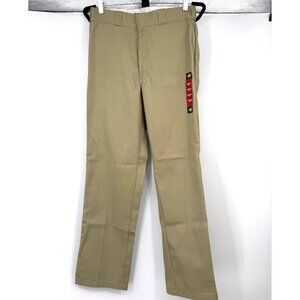 Dickies Mens 874 Original Fit Work Pants 32X34 Khaki Wrinkle Resistant Stain Rel